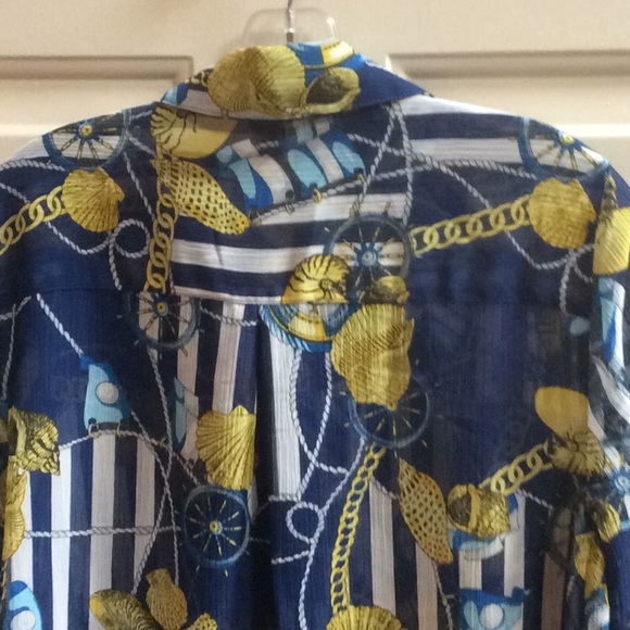 💕new Drape’s & Damon’s blue seashell design Sz M - Picture 6 of 8